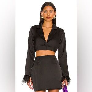 Revolve More to Come Julia Blazer Top in Black